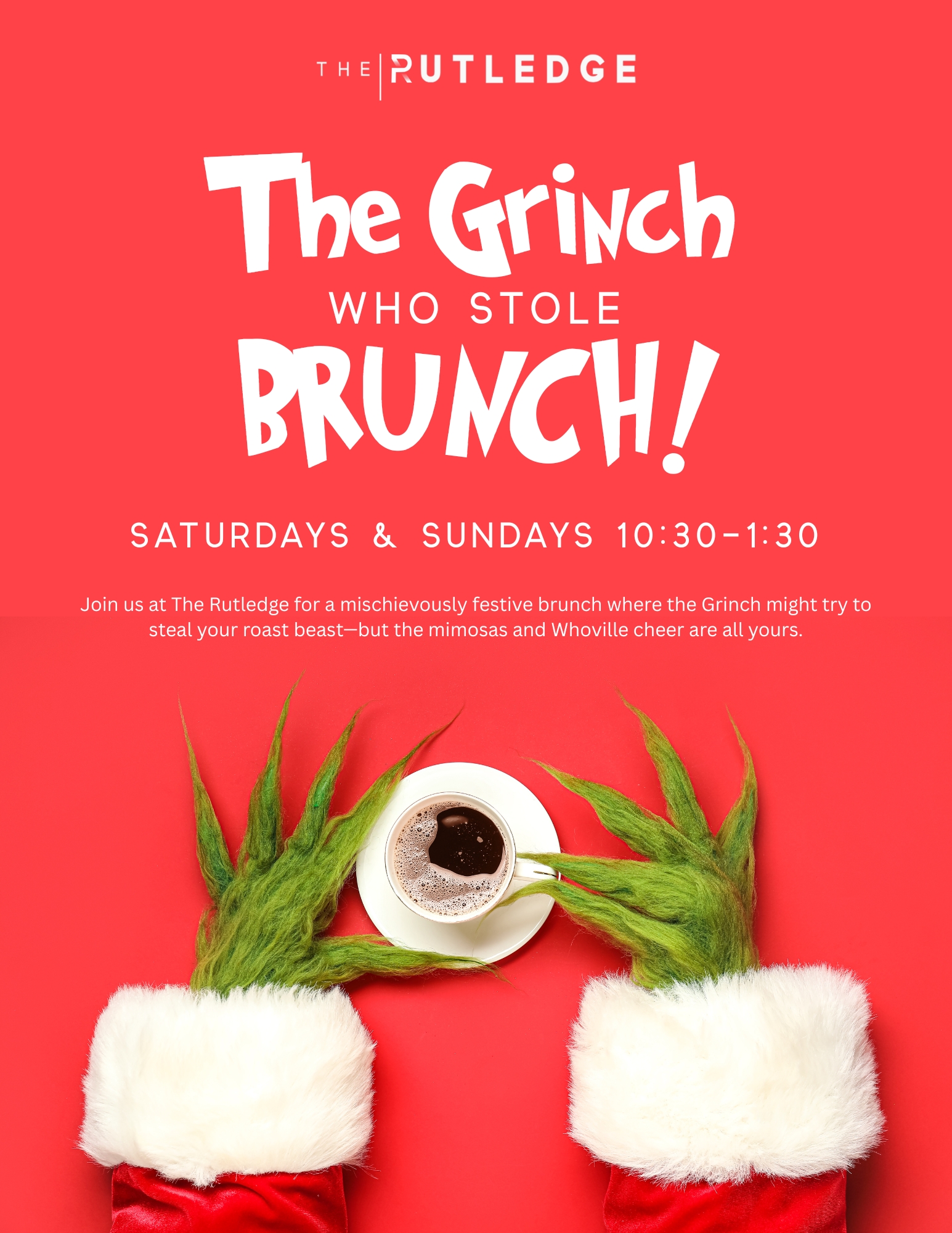 Grinchmas Brunch in Franklin, TN, Brunch at The Rutledge.