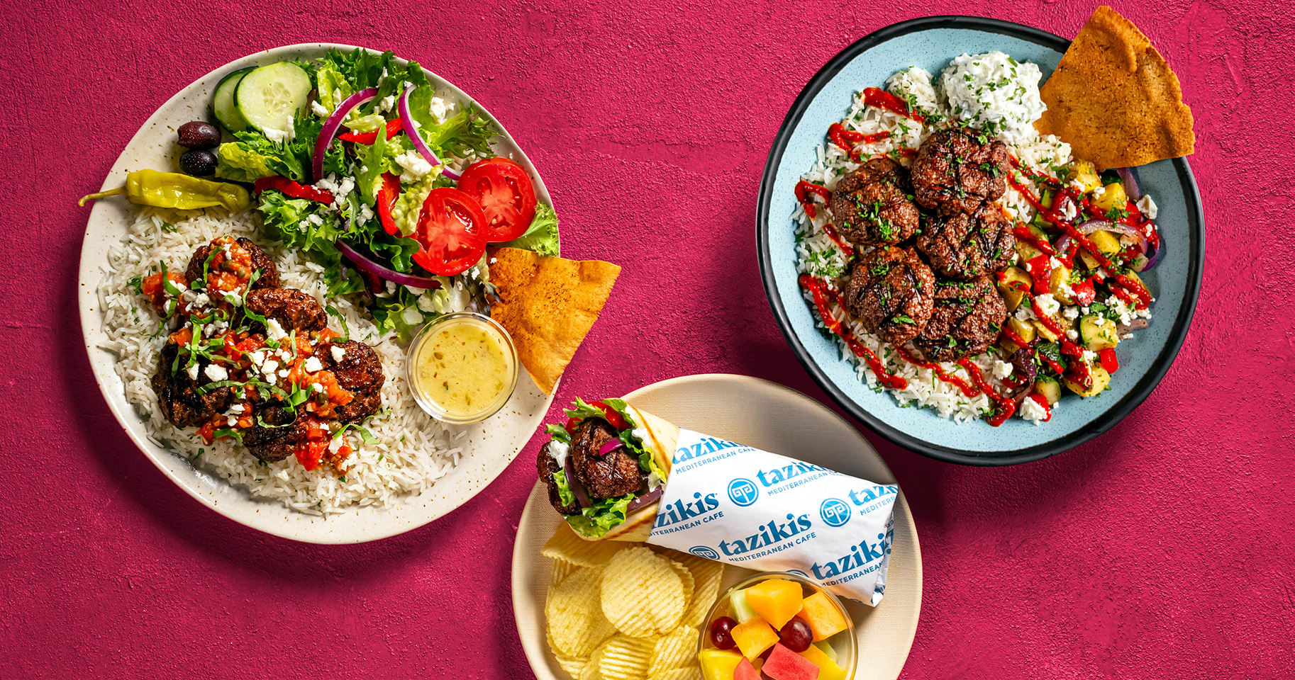 Taziki’s Mediterranean Café locations in Brentwood, Franklin and Nashville are serving the Meatball Trio.